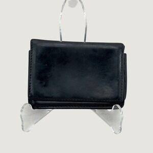 Wilsons Leather‎ Bifold Wallet Black Minimalist Classic Vintage Card Holder